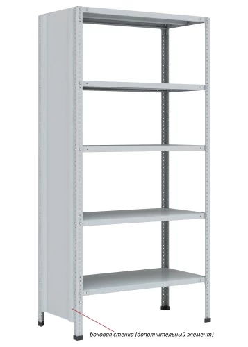 Стеллаж металлический Титан МС-750 2500x1500x300/8